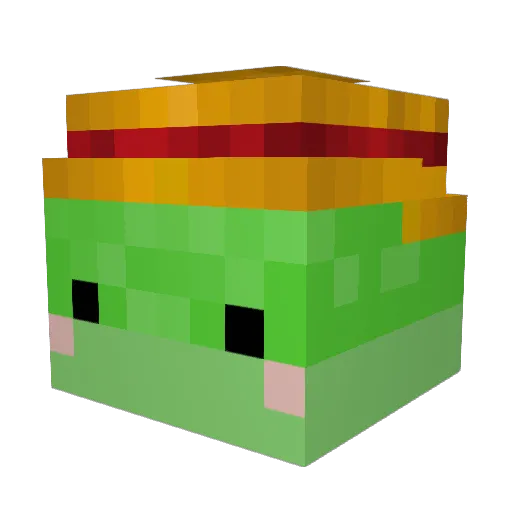 saltyserial Minecraft avatar head, 3D render