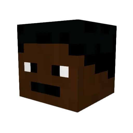 salufa Minecraft avatar head, 3D render