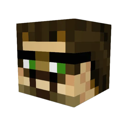 salvabrad Minecraft avatar head, 3D render
