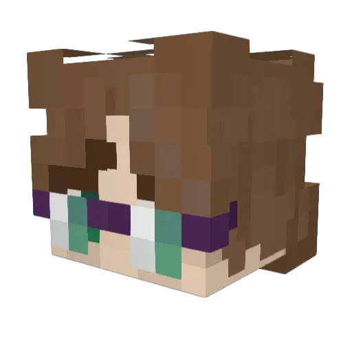 salveony Minecraft avatar head, 3D render