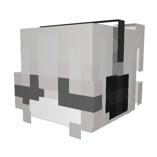 salziges Minecraft avatar head, 3D render