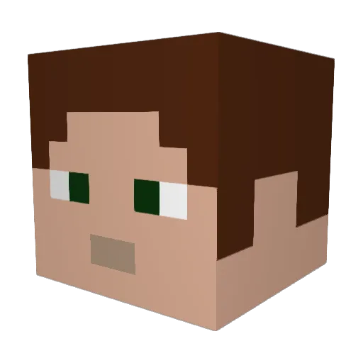 sam1924 Minecraft avatar head, 3D render