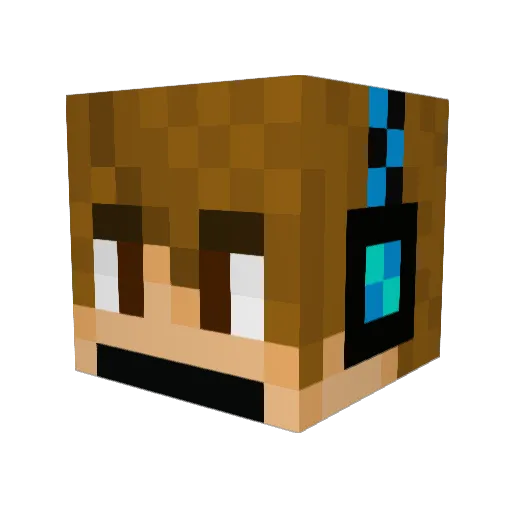 sam753 Minecraft avatar head, 3D render