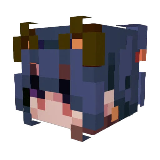 samLh Minecraft avatar head, 3D render
