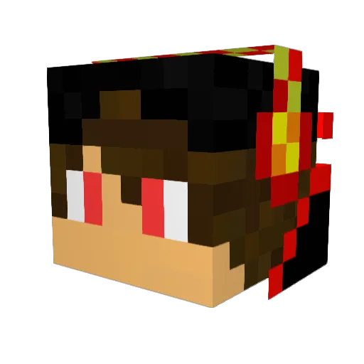 sam_bandit_ace Minecraft avatar head, 3D render