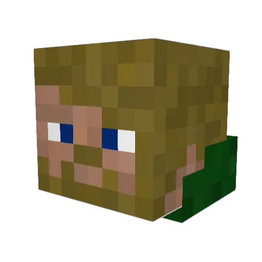 sam_hackman Minecraft avatar head, 3D render