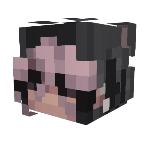 sama1ra Minecraft avatar head, 3D render