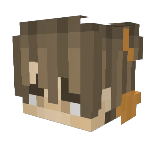 samagalXD Minecraft avatar head, 3D render