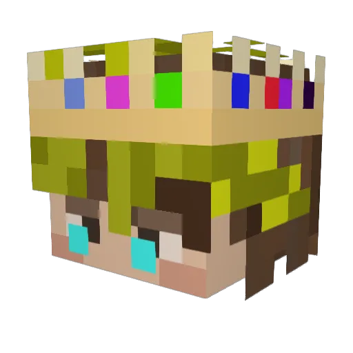 samalamading Minecraft avatar head, 3D render