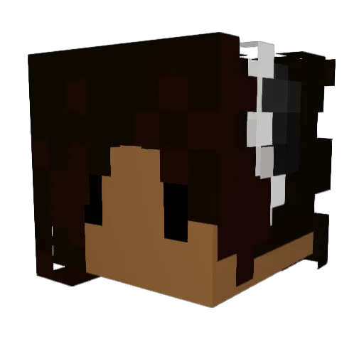 samanthaTheBean Minecraft avatar head, 3D render