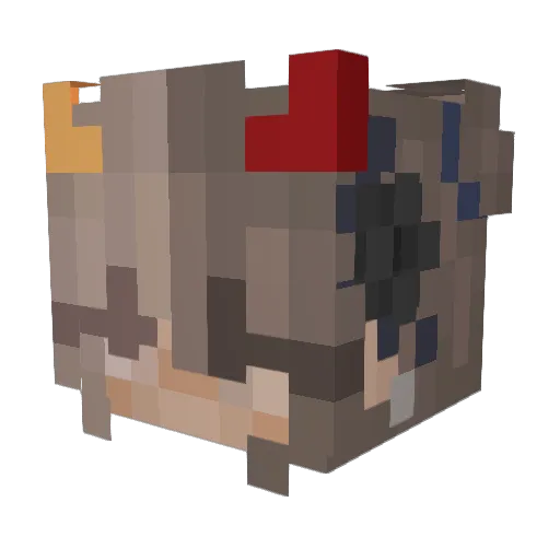 samanthadendle Minecraft avatar head, 3D render