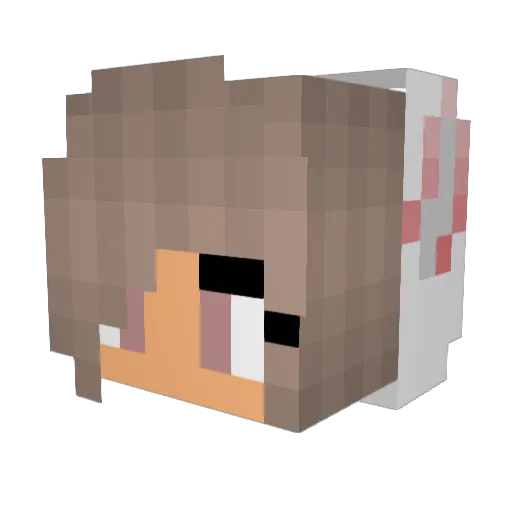 samanthalig Minecraft avatar head, 3D render