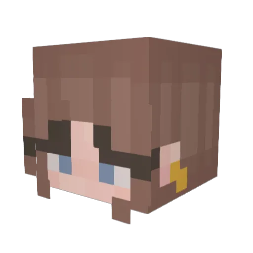 samanthascarbro Minecraft avatar head, 3D render