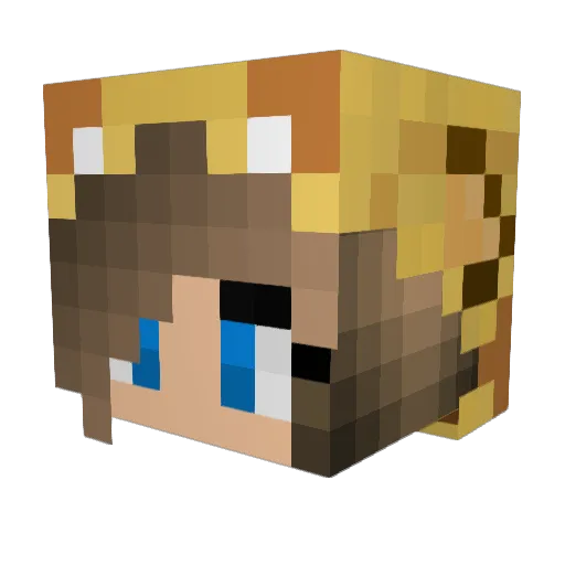 samanthasitowitz Minecraft avatar head, 3D render