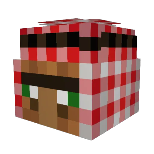 samars07 Minecraft avatar head, 3D render
