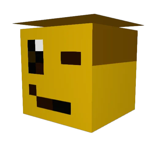 samasu Minecraft avatar head, 3D render