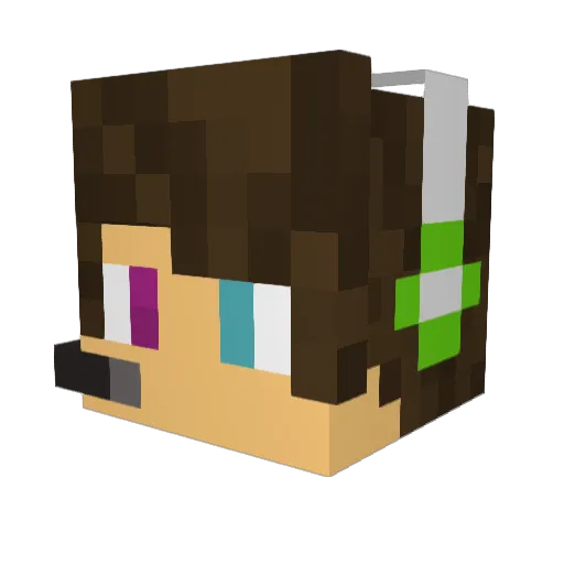 samatter Minecraft avatar head, 3D render
