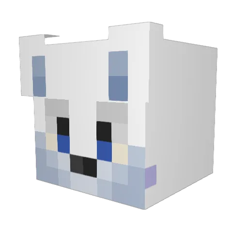 samaussa Minecraft avatar head, 3D render
