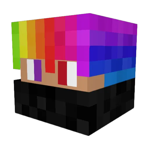 samcaffa Minecraft avatar head, 3D render