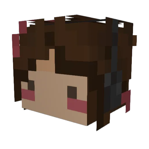 samconte Minecraft avatar head, 3D render
