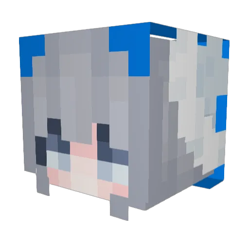 samcupcake Minecraft avatar head, 3D render