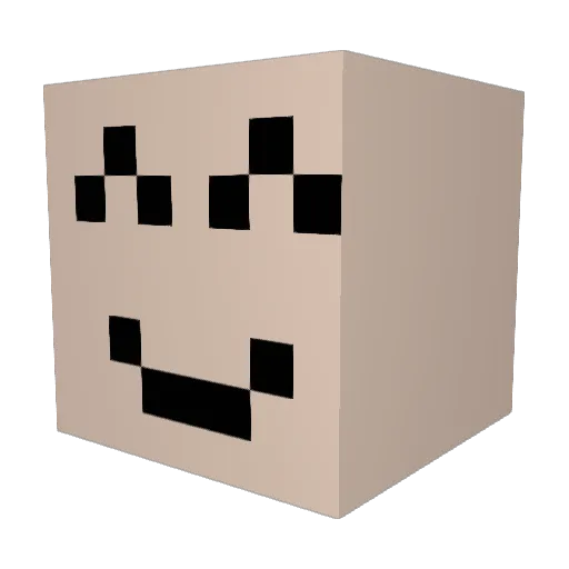 samdasuu Minecraft avatar head, 3D render