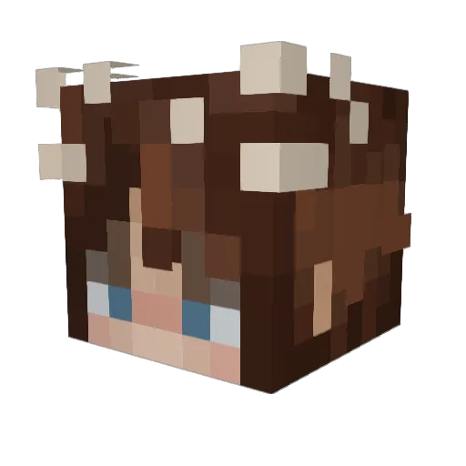samdeww Minecraft avatar head, 3D render