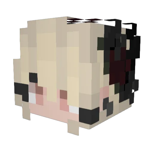 samejiiii Minecraft avatar head, 3D render