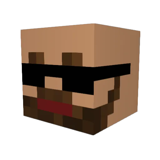 samelia Minecraft avatar head, 3D render