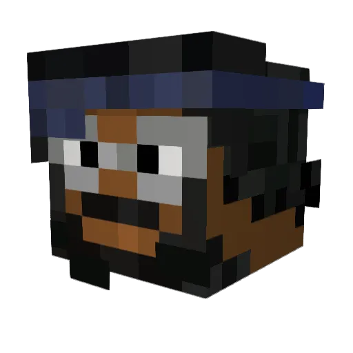sameolemeek_ Minecraft avatar head, 3D render