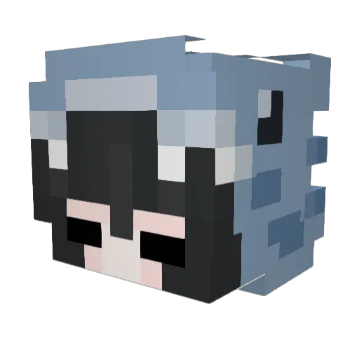 sameru8 Minecraft avatar head, 3D render