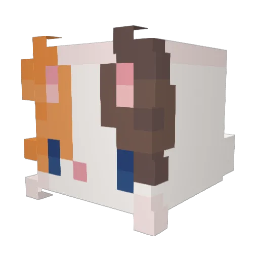 samever Minecraft avatar head, 3D render
