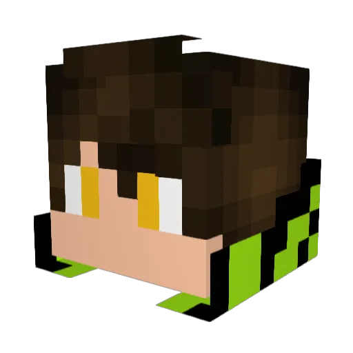 samgadet Minecraft avatar head, 3D render