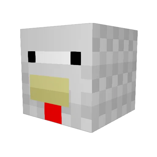 samgies Minecraft avatar head, 3D render