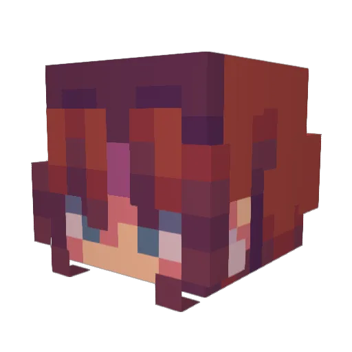 samiantix Minecraft avatar head, 3D render