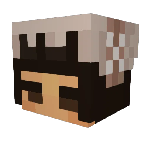 samidarej Minecraft avatar head, 3D render