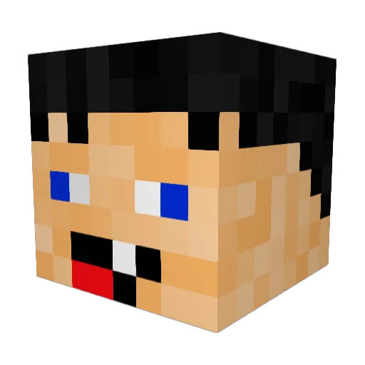 samigondra Minecraft avatar head, 3D render