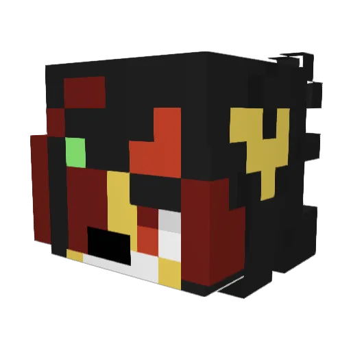 samiileopard Minecraft avatar head, 3D render
