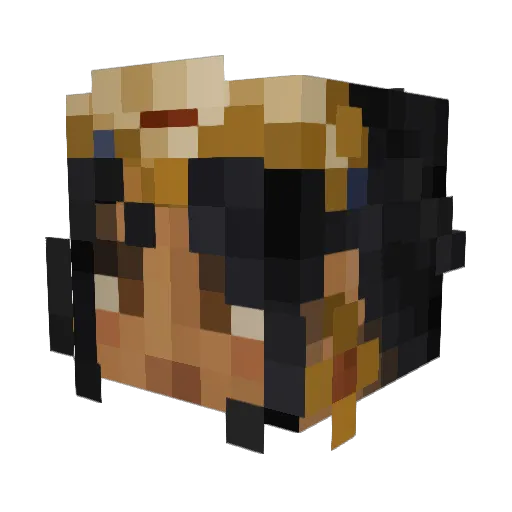 saminky Minecraft avatar head, 3D render