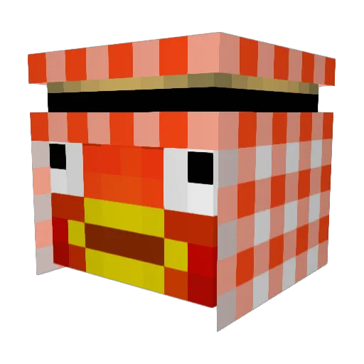 samir4 Minecraft avatar head, 3D render