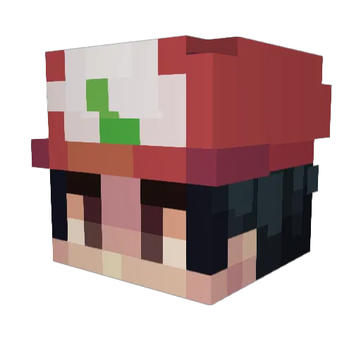samk13 Minecraft avatar head, 3D render