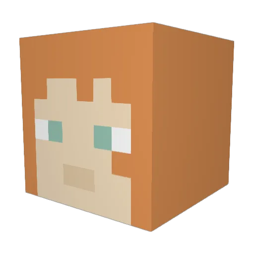 samkeith Minecraft avatar head, 3D render