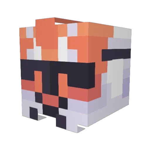 samle04 Minecraft avatar head, 3D render