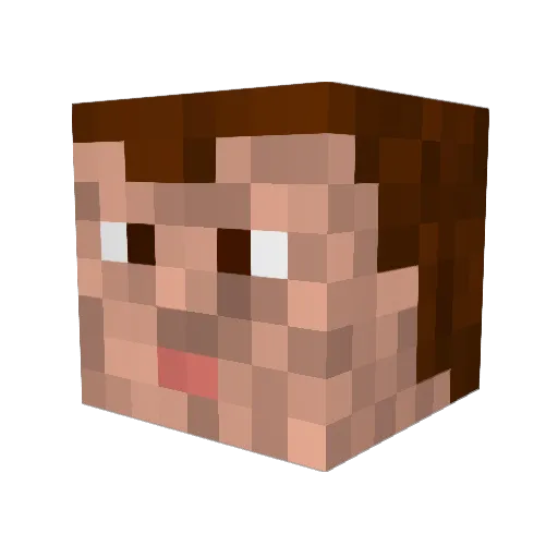 samlimortelle Minecraft avatar head, 3D render