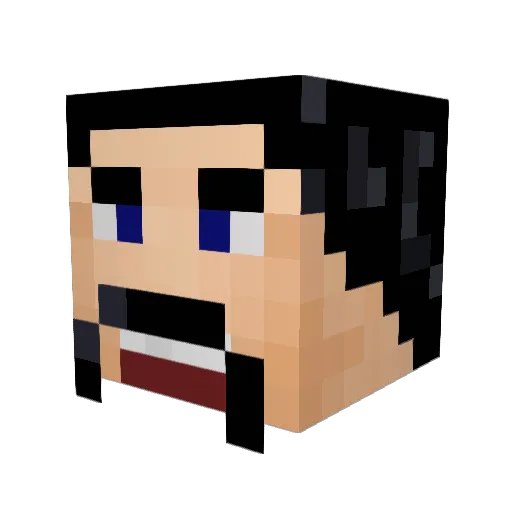 samman21 Minecraft avatar head, 3D render