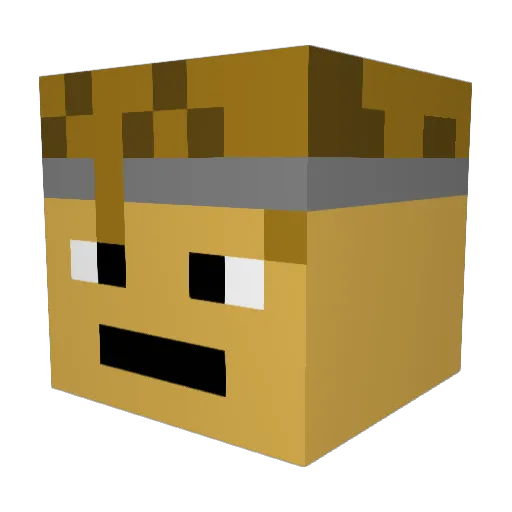 sammasDann Minecraft avatar head, 3D render