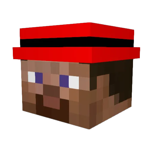 sammaxc Minecraft avatar head, 3D render