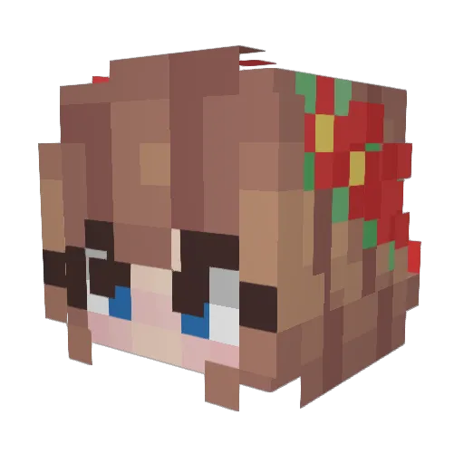 sammixchan Minecraft avatar head, 3D render