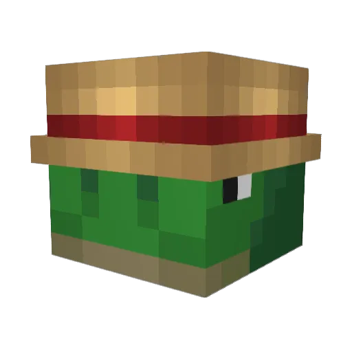 samngi Minecraft avatar head, 3D render