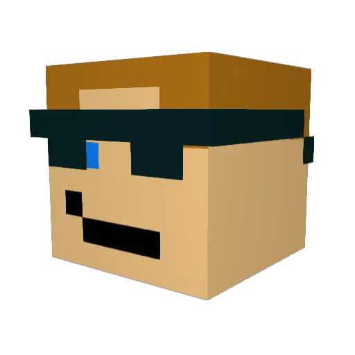 samo1107 Minecraft avatar head, 3D render